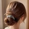 Wrapables Boho Hair Tie Bracelets for Women, No Damage Elastic Hair Bands, Hair Accessories for Thick and Thin Ponytails (20pcs), Pearls Bright